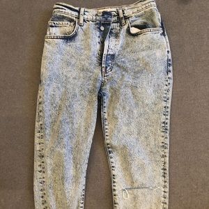 Free People Acid Wash Denim